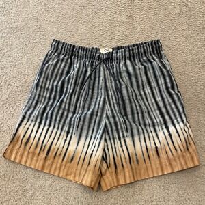 COS x Tabata Shibori Swim Shorts Mens Medium Tie Dye Mesh Lined Drawstring